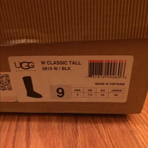 Black uggs new in box